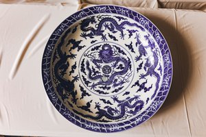 青花九龙纹大盘